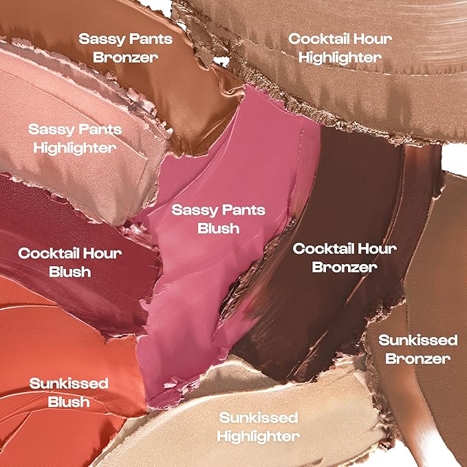 Alleyoop Stack The Odds - Stackable Makeup Palette - Cream Blush, Contour, Bronzer & Highlighter - Blendable Cream Make up Palette - Natural, Glowy Finish - Makeup Stacks for Travel, Sunkissed
