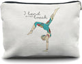 Nogrit Yoga Quotes Makeup Cosmetic Bag,I Bend so I Don't Break Cartoon Tattoo Yoga Dance Girl Makeup Travel Toiletry Bag,Gifts for Yoga Lovers Enthusiasts Meditation Lovers Girls Women