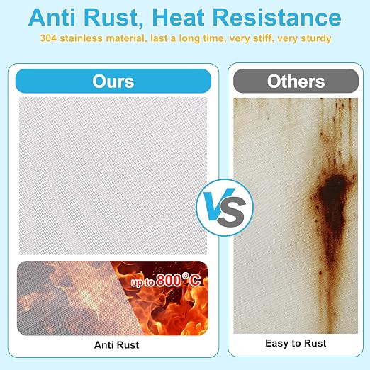 4 Pcs 13x9 40 Mesh 304 Stainless Steel Wire Mesh Sheet, Rustproof Metal Mesh - Image 4