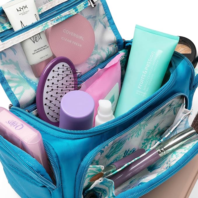 Lug Trolley Medium Cosmetic Case, METALLIC WALNUT