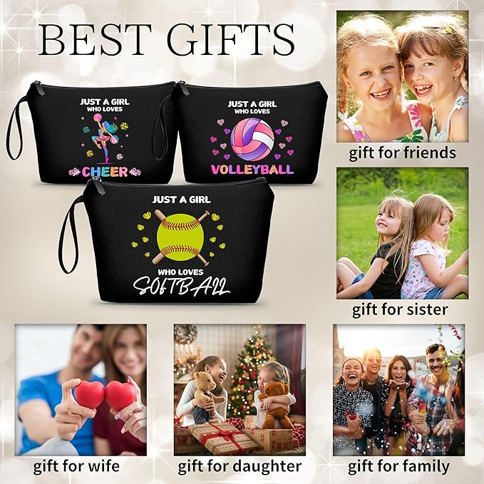 Softball Accessories for Girls Small Treat Makeup Bag Gifts From Sister Softball Birthday Sister Gifts for Girls Women Her Bff Bestie Best Friend Sister