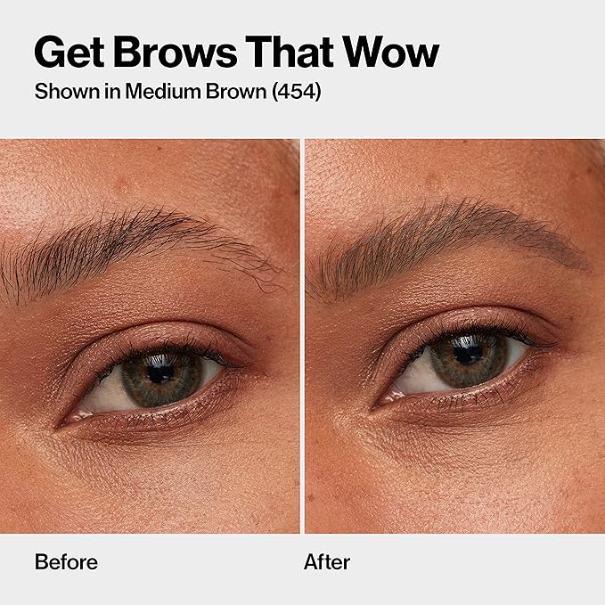 Revlon ColorStay Micro Eyebrow Pencil with Built In Spoolie Brush, Infused with Argan and Marula Oil, Stocking Stuffer for Her, 454 Medium Brown, 0.003 oz