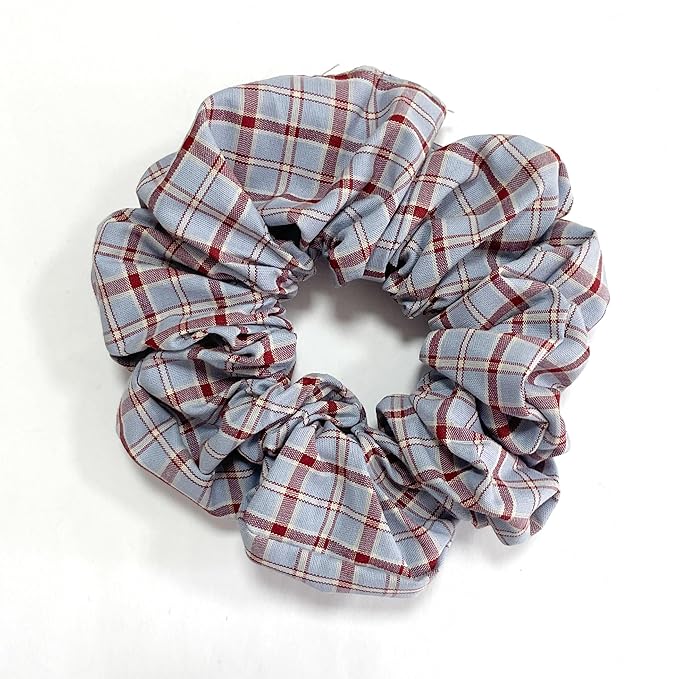 Headband and Scrunchie Set for Women 2Pack Hair Ties for Girls Elastics Bands Ponytail Holder Hair Accessories Red Lattice