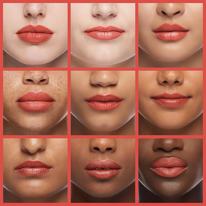 Palladio Herbal Lipstick, Rich Pigmented and Creamy, Infused with Aloe Vera, Chamomile & Ginseng, Prevents Lips from Drying, Combats Fine Lines, Long Lasting Lipstick, Toasted Orange