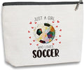 KDXPBZ Soccer Cosmetic Bag - Coach & Team Gifts for Lovers, Players, Fans - Birthday Gifts for Women, Friend, Sister, BFF, Bestie