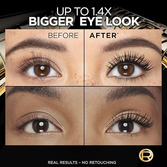 L'Oreal Paris Voluminous Panorama Mascara,Volumizing and Lengthening Mascara,Washable Longwear and Smudge Resistant Make Up,Black Brown,0.33 Fl Oz
