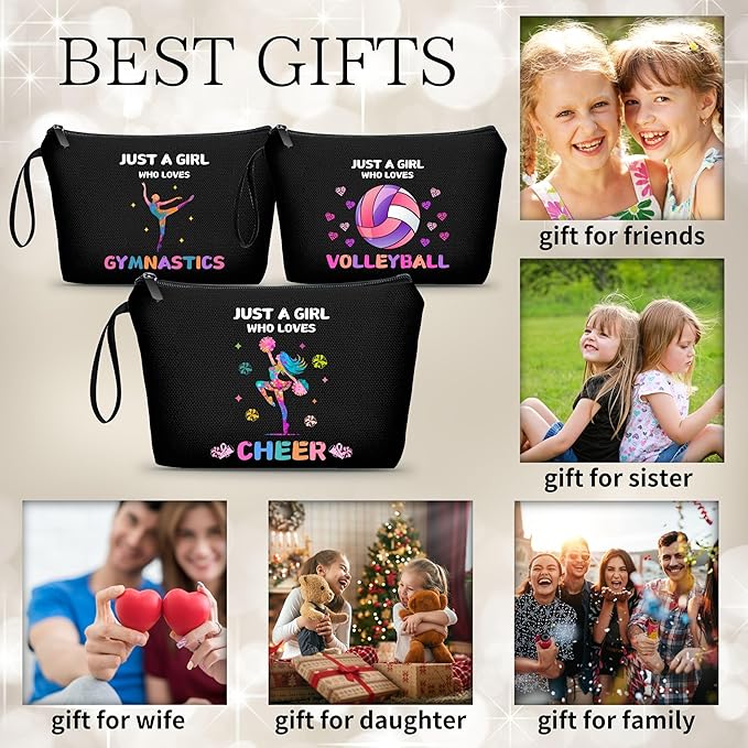 Cheerleader Gifts,Cheerleading Gifts for Girls,Cheer Bags for Cheerleaders,Woman Gifts for Birthday,Gifts for Teen Girls,Cheer Makeup Bag,Makeup Bags for Women,Gifts for Friends Female,Cheer Stuff
