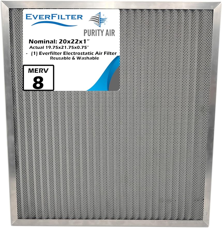 20x22x1 Electro-static Air Filter AC Furnace Filter, Reusable & Washable by PurityAir