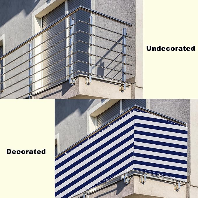 Privacy Fence 2.3' x 3.3' UV Protection Weather-Resistant Balcony Privacy - Image 8