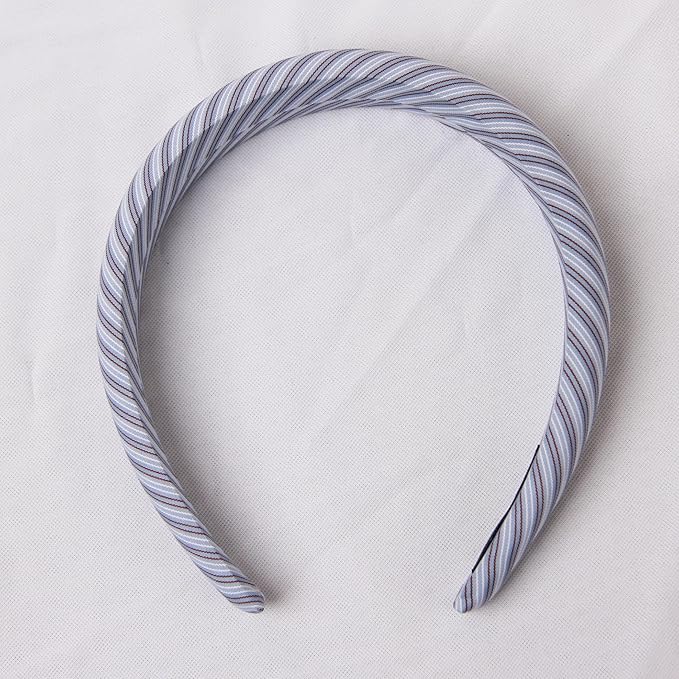 Headband and Scrunchie Set for Women 2Pack Hair Ties for Girls Elastics Bands Ponytail Holder Hair Accessories Blue Stripe