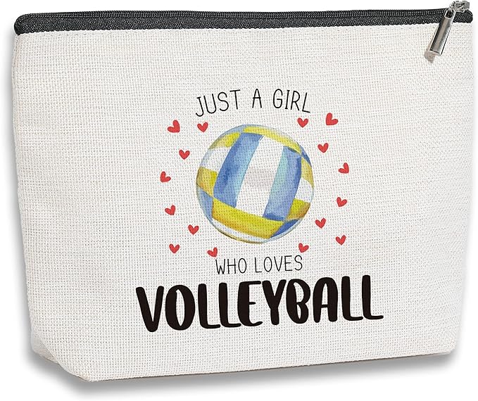 KDXPB PZ Volleyball Stuff Volleyball Gifts for Players Teams Birthday Gifts for Women Her Best Friend Sister Coworker BFF Besties Makeup Bag