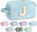 YOOLIFE Valentines Day Gifts - Valentines Day Gifts for Her, 20th 30th 40th 50th 60th Birthday Gifts for Women, Personalized Gifts for Wife Girlfriend Mom Best Teacher Sister, Initial Makeup Bag A