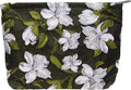 PAZIMIIK Makeup Bag Large Cotton Zipper Pouch for Purse Travel Canvas Make Up Organizer for Women Cosmetic,Brocade Floral Black