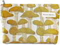 STARDW Cute Makeup Bag Aesthetic Cosmetic Bags for Women Girls, Travel Toiletry Bag Large Capacity Zipper Makeup Pouch, Purse Organizer Pouches,Canvas Lining (Yellow Mushroom)