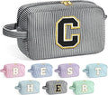 YOOLIFE Birthday Gifts for Mom, Mom Gifts from Daughter, Mother In Law Gifts, Mama Gift Idea, Personalized Gifts for Women, Initial Makeup Bag for Women C