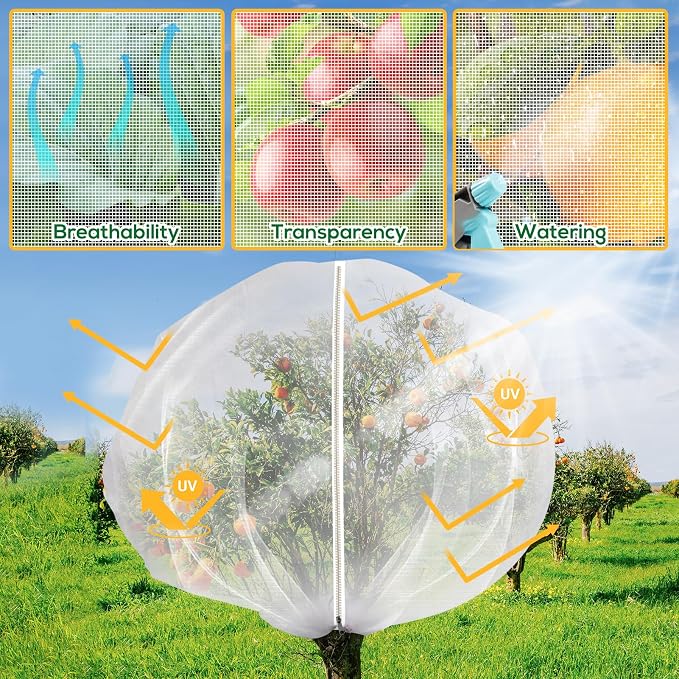 9.8 x 9.8 ft Large Fruit Tree Netting Cover - Image 5