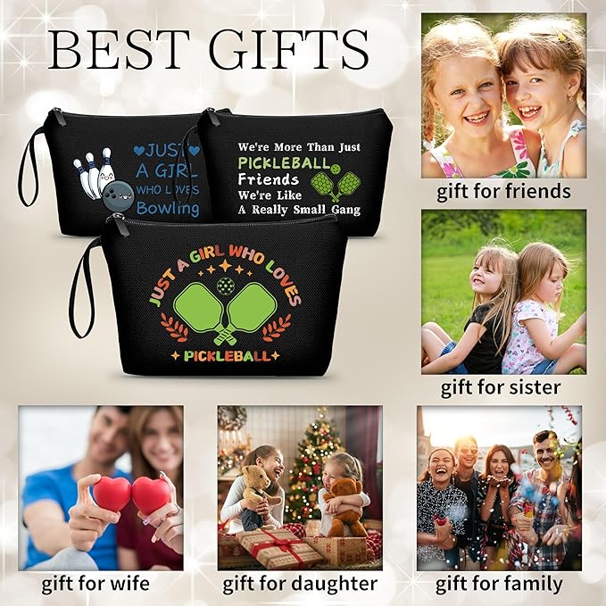 Pickleball Gifts,Gifts for Teen Girls,Pickleball Accessories Women,Gifts for Pickleball Lovers,Pickleball Cosmetic Travel Make Up Bag,Pickleball Accessories