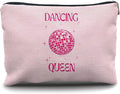 Nogrit Dancing Queen Dance Gifts - Disco Ball Bag - Hot Pink Dancer Makeup Bag
