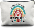 Nogrit Teacher Tote, Makeup Cosmetic Bag - 'It Takes a Big Heart' - Gifts for Teachers