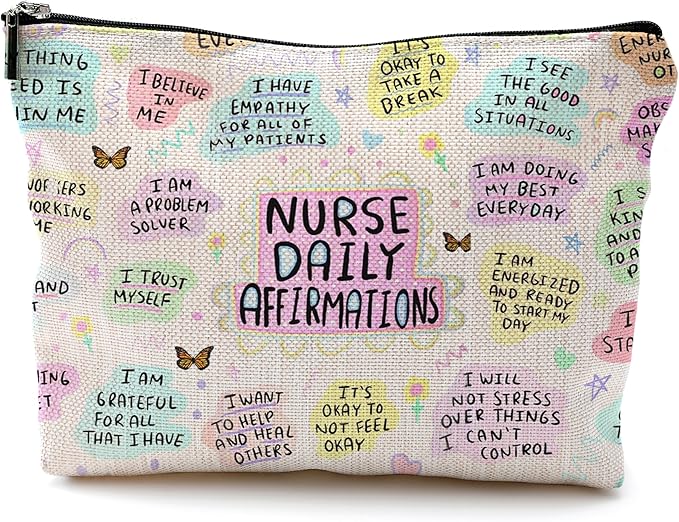 Nurse Makeup Bags,Nurse Gifts for Women,Nurse Cosmetic Bags With Zipper,Nurse Gifts for Nursing Student,Student Nurse Gifts(K style)