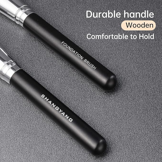 Foundation Brush for Liquid, Flat Foundation Makeup Brush for Liquid Cream Foundation Powder Buffing Blending Vegan Premium Face Cosmetic Makeup Tool