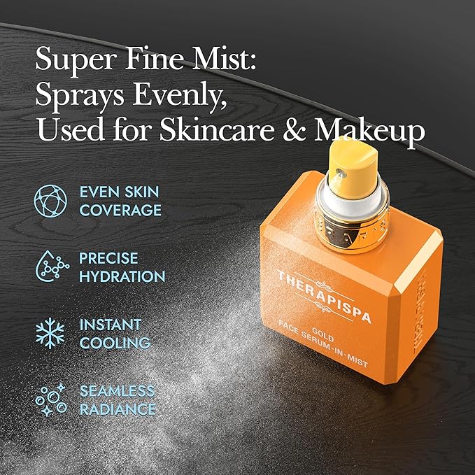 THERAPISPA Face Serum-In-Mist – Unscented Hydrating Face Mist & Spray Serum with Niacinamide, Panthenol & Hyaluronic Acid for Sensitive Skin & Deep Moisture (2.0 fl oz)