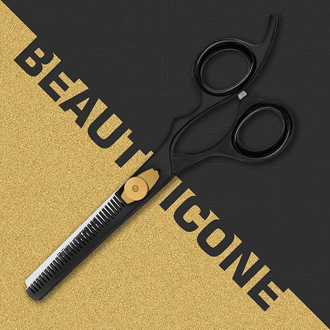 BEAUTICONE Thinning Shears for Hair Cutting, Professional Barber Hair Scissors, texturizing shears for Women/Men Trimming, Salon, Hair Layering scissor, Stainless Steel
