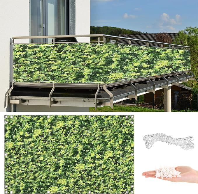 Privacy Screen Protector 2.6' x 65.6' UV Protection 96% Garden Fence, Easy by AYLFBFU