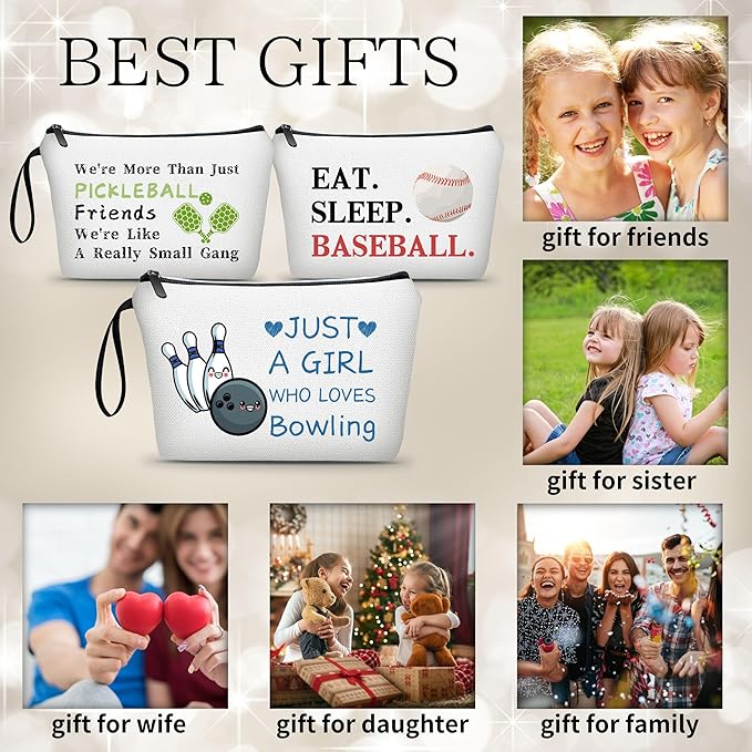 Bowling Party Favors,Bowling Gifts for Women,Makeup Bag With Bowling Keychain,Just A Girl Who Loves Bowling,Bowling Gifts,Graduation Gifts for Her,Bowling Accessories