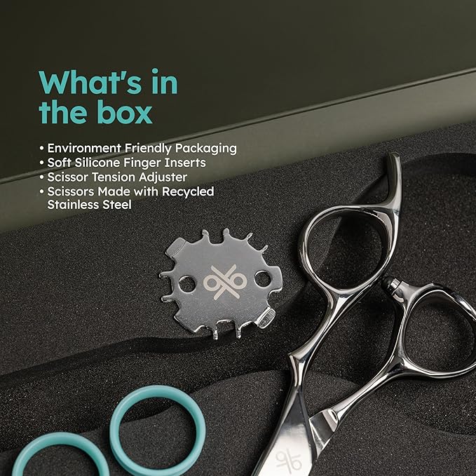 K9 6" 3-in-1 Professional Thinning Shears – Adjustable Thinning Rate (15%, 25%, 35%), Barber Shears Made with Premium VG10 Steel, Lightweight, Razor-Sharp, Ergonomic Handle for Hairstylists