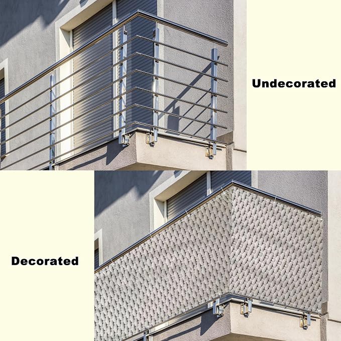 Balcony Privacy Screen 8.2' x 29.5' Privacy Protection Weatherproof Privacy - Image 8