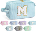 YOOLIFE Teen Girl Gifts - Personalized Birthday Gifts, Monogram Initial Makeup Bag