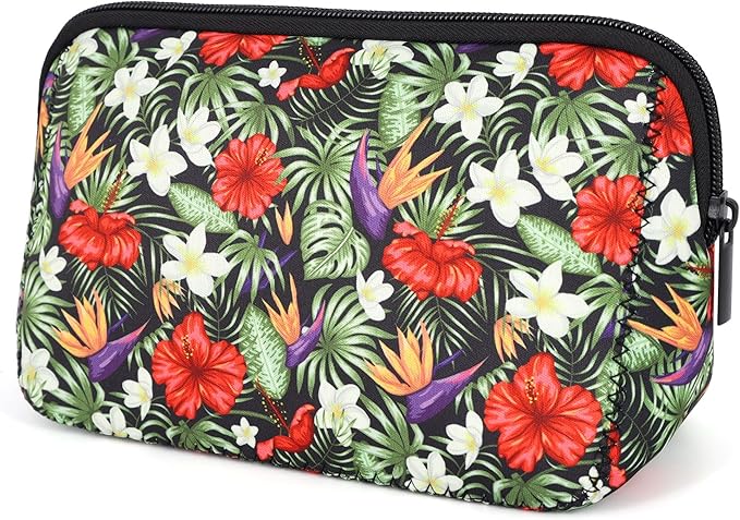 Cosmetic Bag Waterproof Neoprene Zipper Pouch Travel Portable Toiletry Makeup Bags Organizer Case for Women and Girls