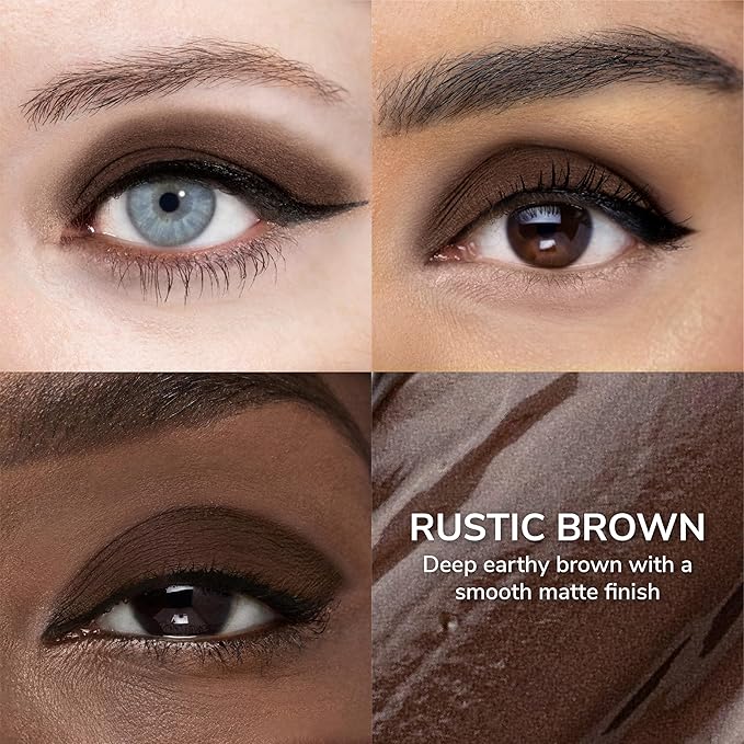 ShadowSense EyeShadow, Rustic Brown, 0.14 Oz, Matte Cream to Powder Eyeshadow, Long-Lasting, Anti-Aging, Waterproof, Smudge-Proof Formula for Flawless All-Day Wear