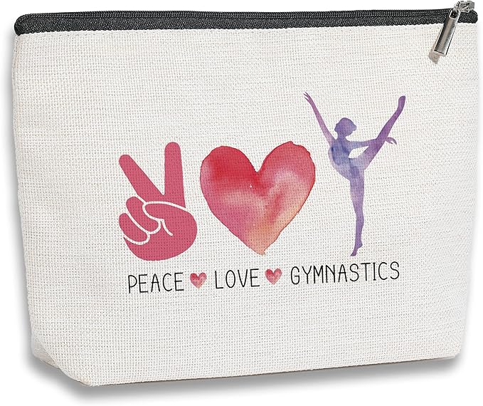 Gymnastics Stuff Gymnastic Makeup Bag Inspirational Gymnastics Lover Gifts Gymnastic Coach Gift Birthday Gifts for Her Female Gymnastics Athletics Coach Friend Sister