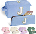 YOOLIFE Initial Travel Makeup Bag Cosmetic Bag - Teen Girl Gifts Trendy Stuff Friend Birthday Gifts for Women Teen Girl Kids