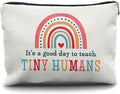 Nogrit Teacher Makeup Bag: 'It's a Good Day to Teach' Tiny Humans Teachers Gift Bag