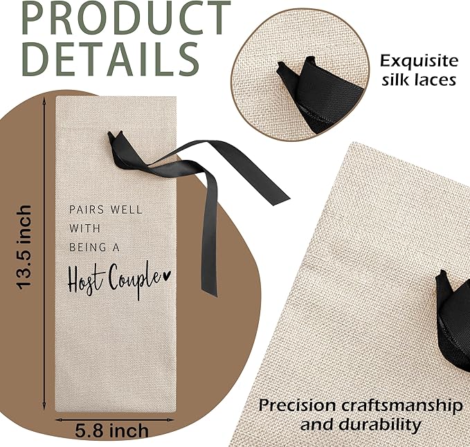 RYIGYWE Black Bow Ribbon Ideas Engagement Gift Wine Bag - 1 PCS Godparents Proposal for Bridesmaids Bride Groom Couples Her Him Officiant Gift for Getting Married Engagement Bridal Shower - A58