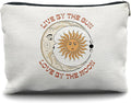 Nogrit sun and moon makeup bag,Tarot Makeup Cosmetic Bag,Live by the Sun Love by the Moon,Tarot Makeup Travel Toiletry Bag,Gifts for Tarot Astrology Lovers Women