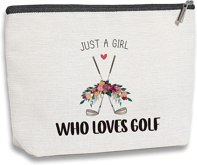 Golf Makeup Bag - Team Gift for Lovers and Sports Enthusiasts, Inspirational Present for Women Golfers, Friendship Birthday Gift for Her Female Friend