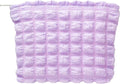 PAZIMIIK Floral Makeup Bag Large Cotton Zipper Pouch for Purse Travel Canvas Make Up Organizer for Women Cosmetic,Bubble Purple