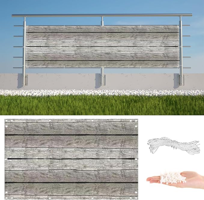 Privacy Fence Screen 2.6' x 3.3' Durable UV-Resistant Patio Privacy Screens by AYLFBFU