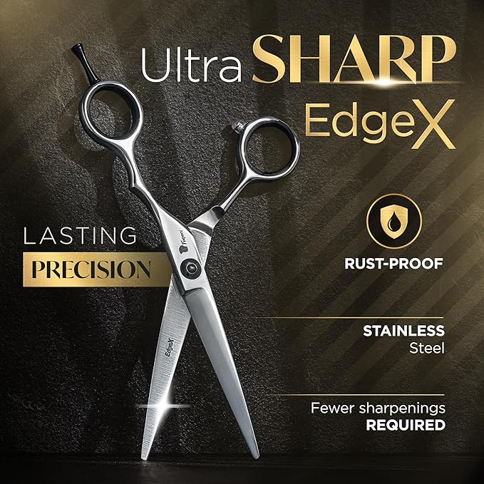 Fagaci Hair Cutting Scissors 6" Razor-Sharp, Professional Hair Scissors for Haircutting with Precise Cut, Haircut Barber Shears with Lasting Sharpness and Durable Steel, Shears for Women and Men