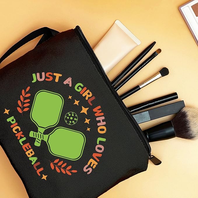 Pickleball Gifts,Gifts for Teen Girls,Pickleball Accessories Women,Gifts for Pickleball Lovers,Pickleball Cosmetic Travel Make Up Bag,Pickleball Accessories