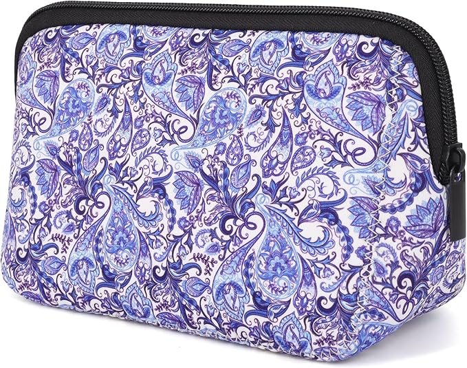 Cosmetic Bag Waterproof Neoprene Zipper Pouch Travel Portable Toiletry Makeup Bags Organizer Case for Women and Girls