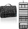 PAVILIA Travel Hanging Toiletry Bag for Women Men, Large Capacity Makeup Bag Kit, Waterproof Cosmetic Storage Organizer Case for Bathroom Shower