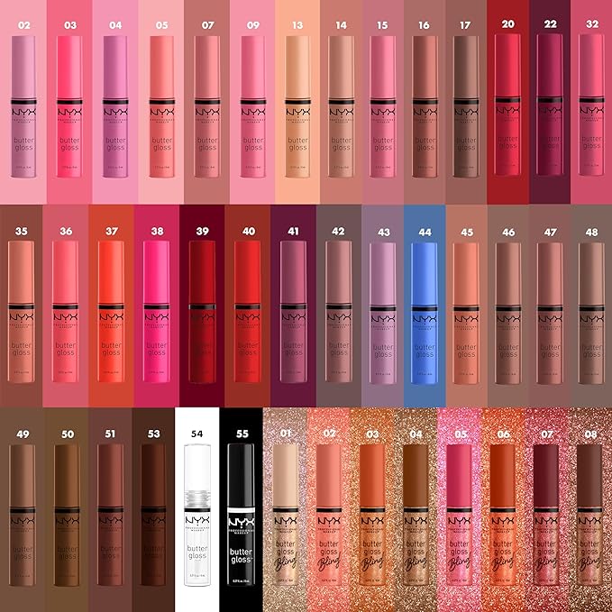 NYX PROFESSIONAL MAKEUP Butter Gloss, Non-Sticky Lip Gloss - Marshmallow (Muted Lilac) (Pack of 2)