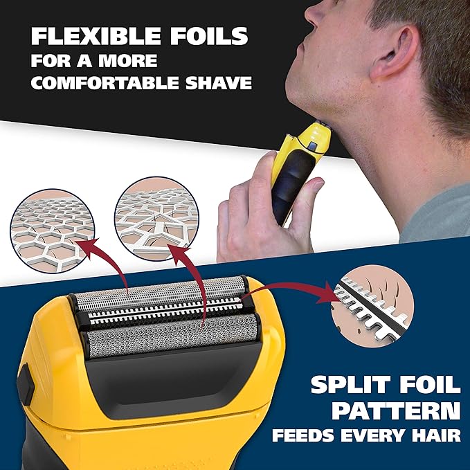 Wahl Lifeproof Lithium Ion Foil Shaver – Waterproof Rechargeable Electric Razor with Precision Trimmer for Men’s Beard Shaving, Trimming, & Grooming with Quick Charge – Model 7061-100