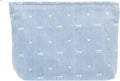 PAZIMIIK Makeup Bag Large Cotton Zipper Pouch for Purse Travel Canvas Make Up Organizer for Women Cosmetic,Jean Light