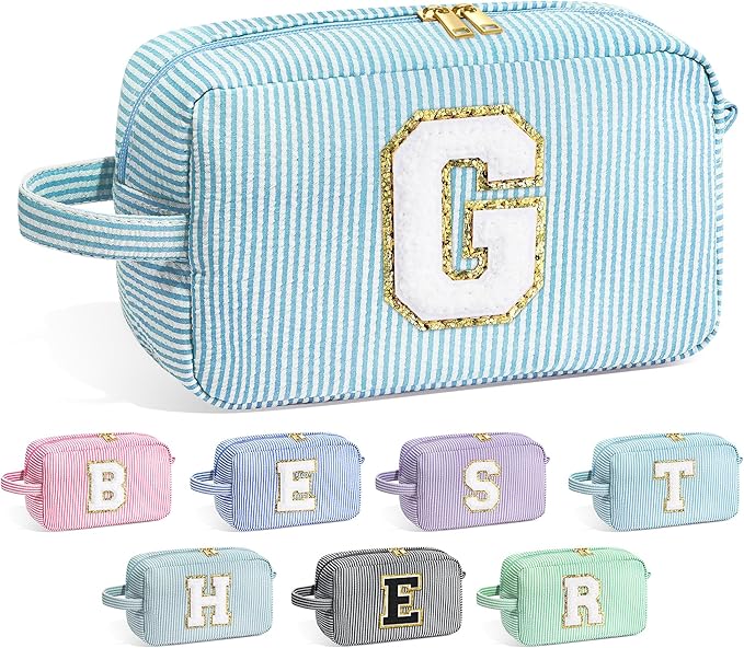 YOOLIFE Graduation Gifts for Women Teen Girls - Graduation Gifts for Her, Graduation Party Favor, Personalized Monogram Initial Makeup Bag for Teen Girl Gifts Trendy Stuff, Girls Makeup Bag G